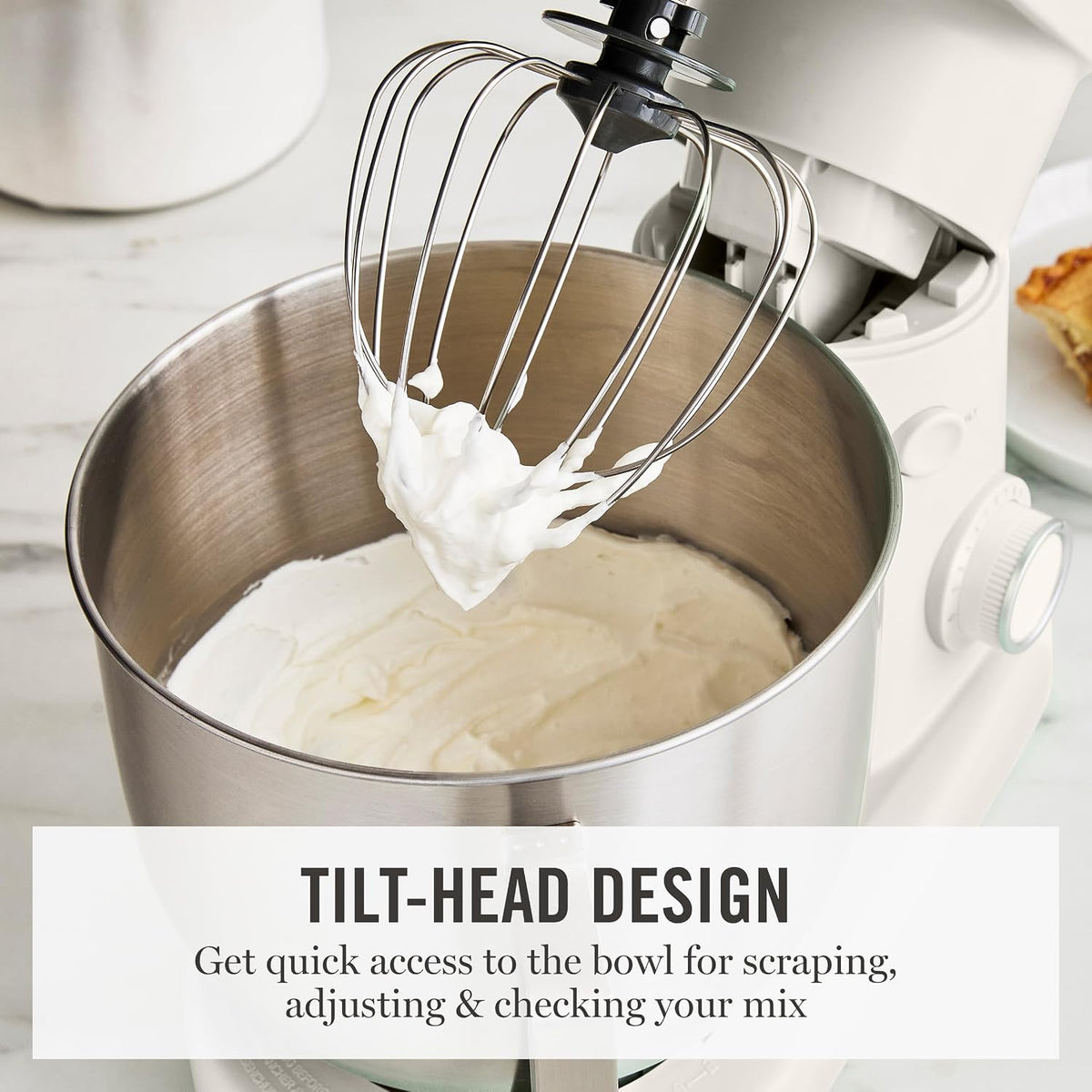 5.3QT Tilt Head Stand Mixer, 12 Speeds, Stainless Steel Bowl