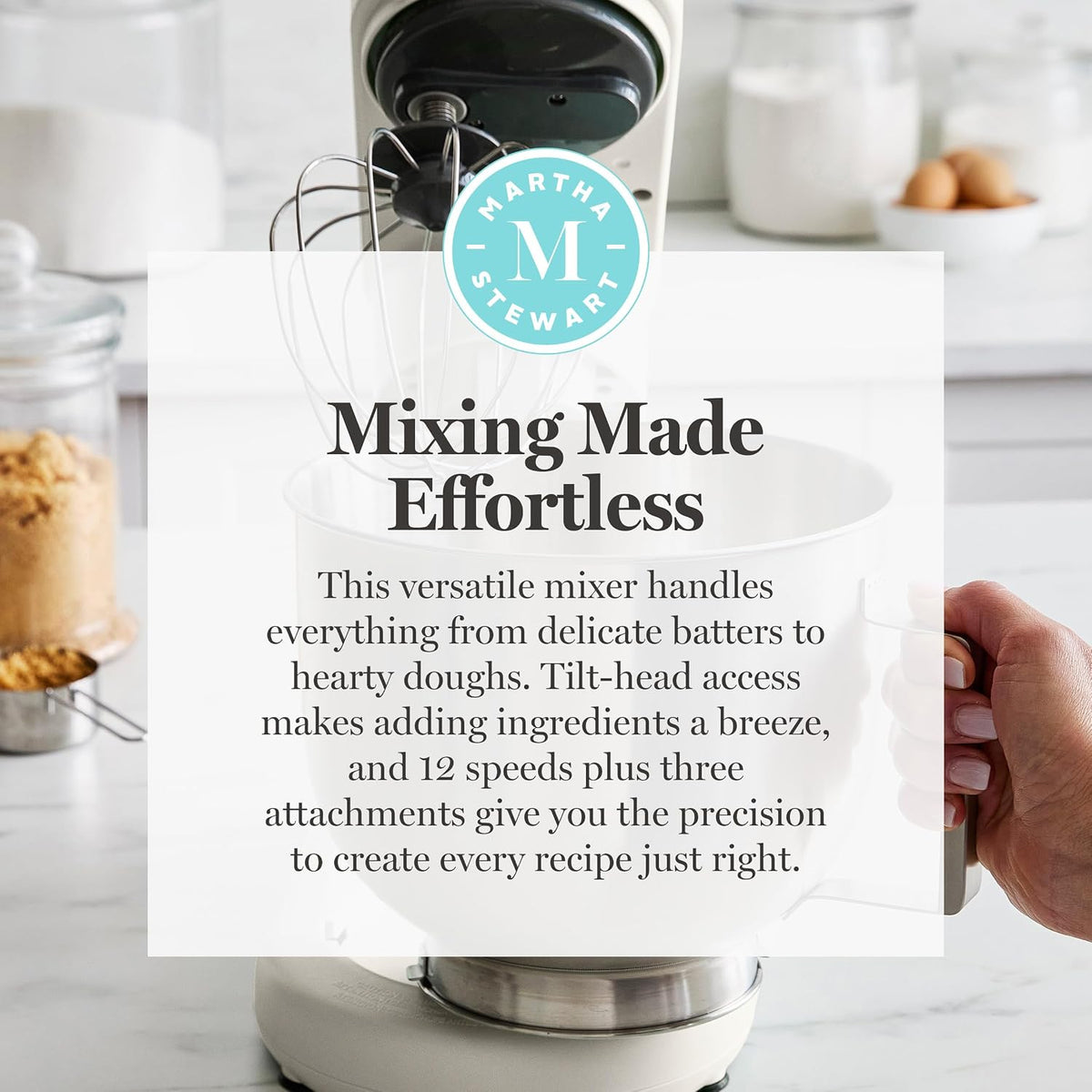 5.3QT Tilt Head Stand Mixer, 12 Speeds, Stainless Steel Bowl