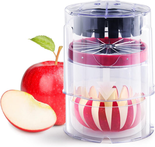 Newness 5.12-Inch Apple Slicer – Extra-Large, Ultra-Safe Stainless Steel Apple Cutter