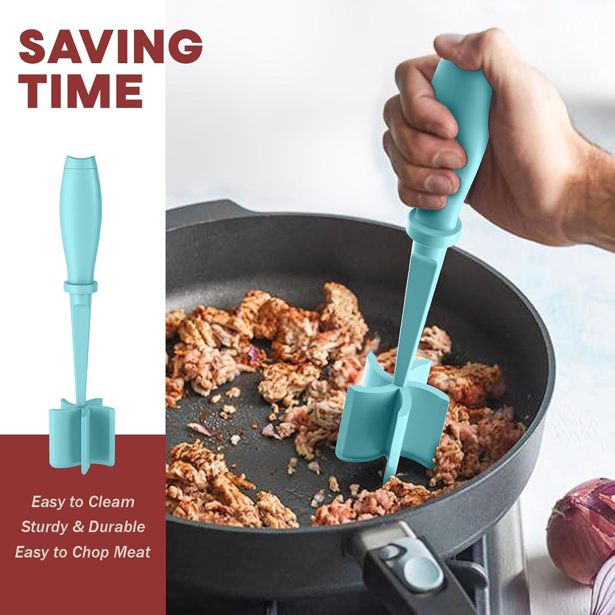 Meat Chopper Hamburger Grinder, Kitchen Smasher for Ground Beef