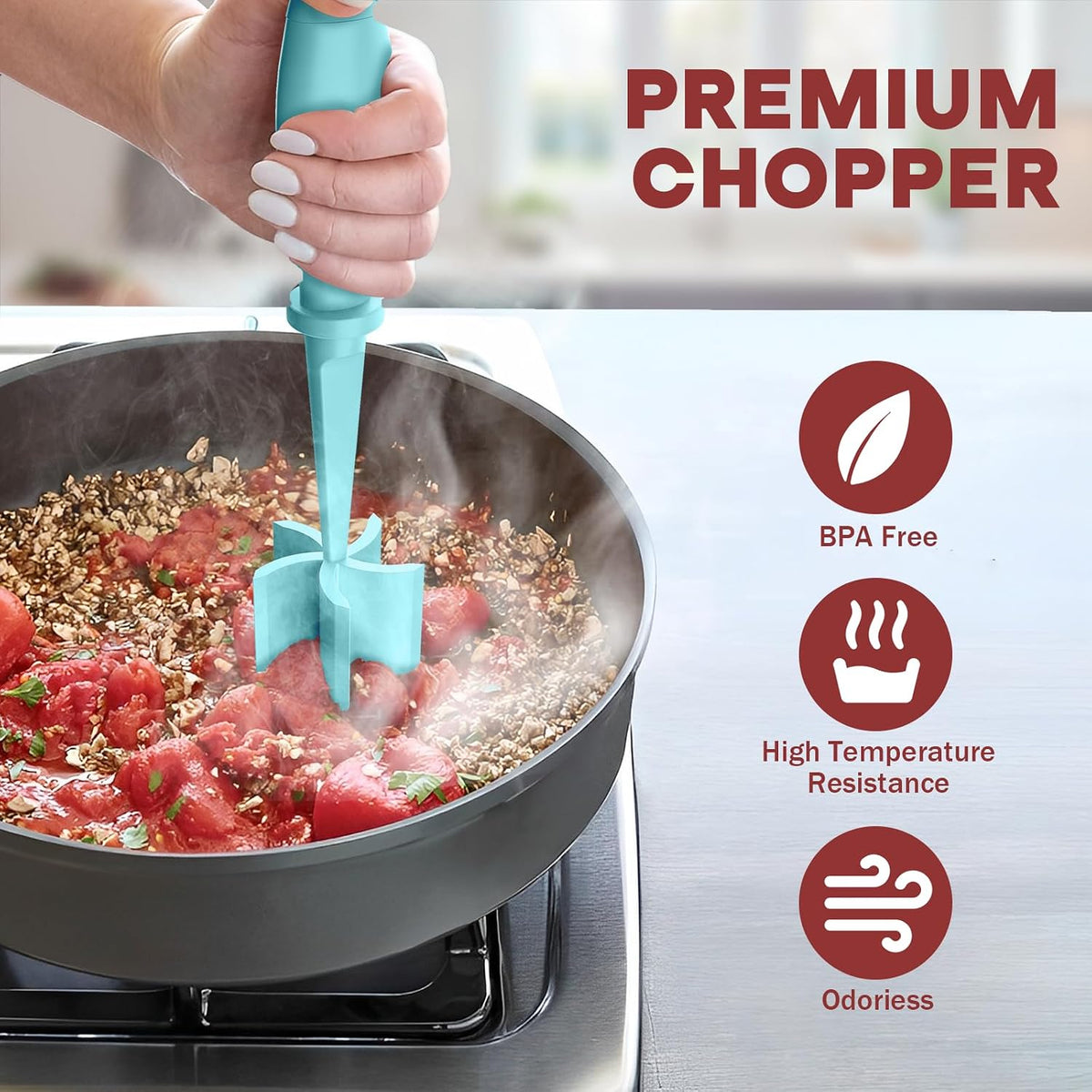 Meat Chopper Hamburger Grinder, Kitchen Smasher for Ground Beef