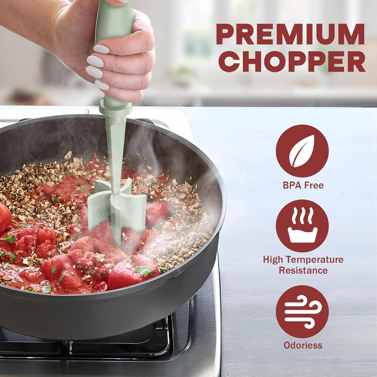 Meat Chopper Hamburger Grinder, Kitchen Smasher for Ground Beef