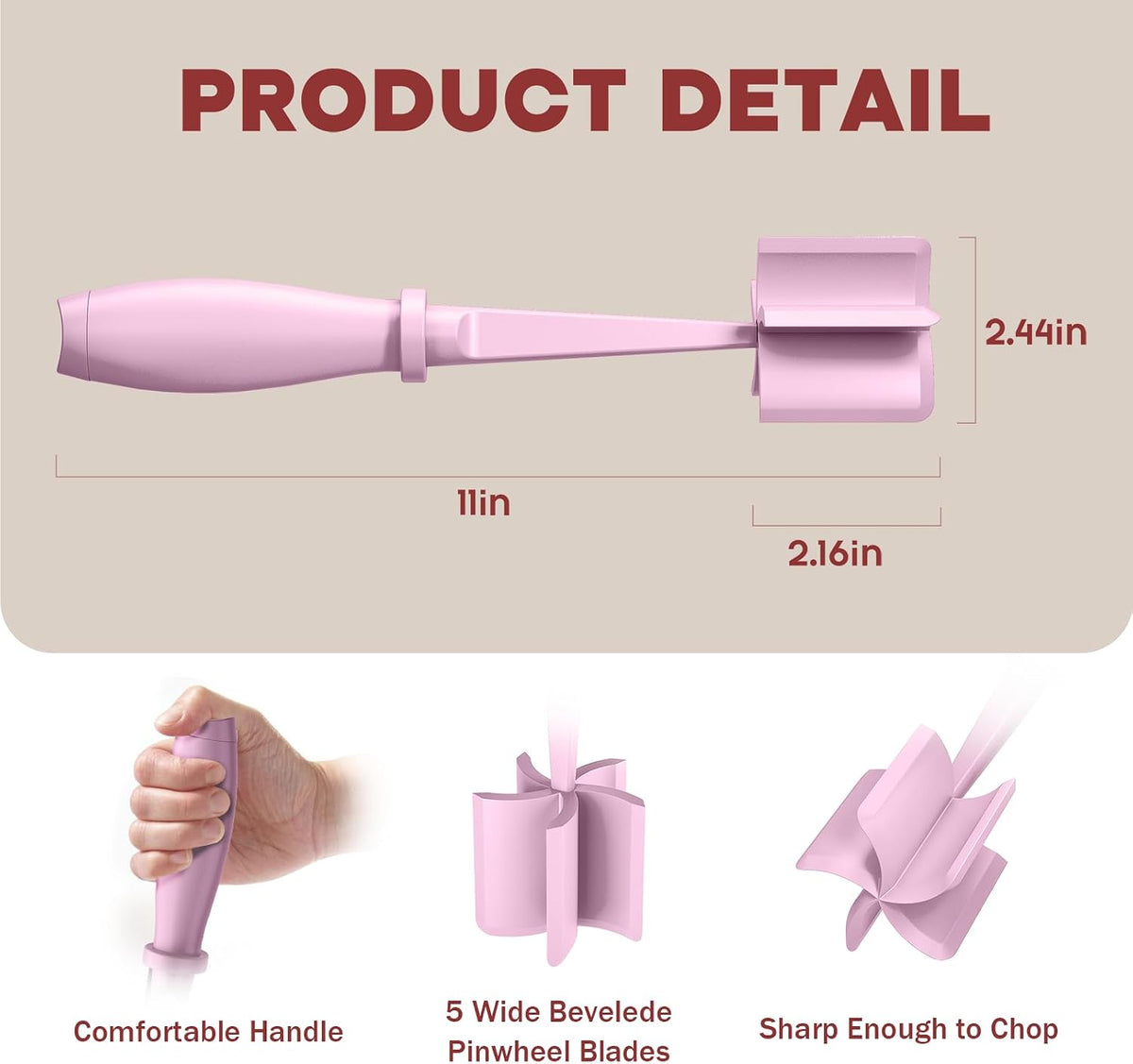 Meat Chopper Hamburger Grinder, Kitchen Smasher for Ground Beef