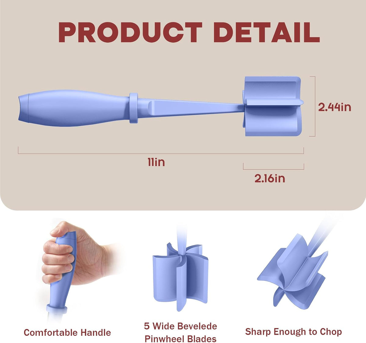 Meat Chopper Hamburger Grinder, Kitchen Smasher for Ground Beef