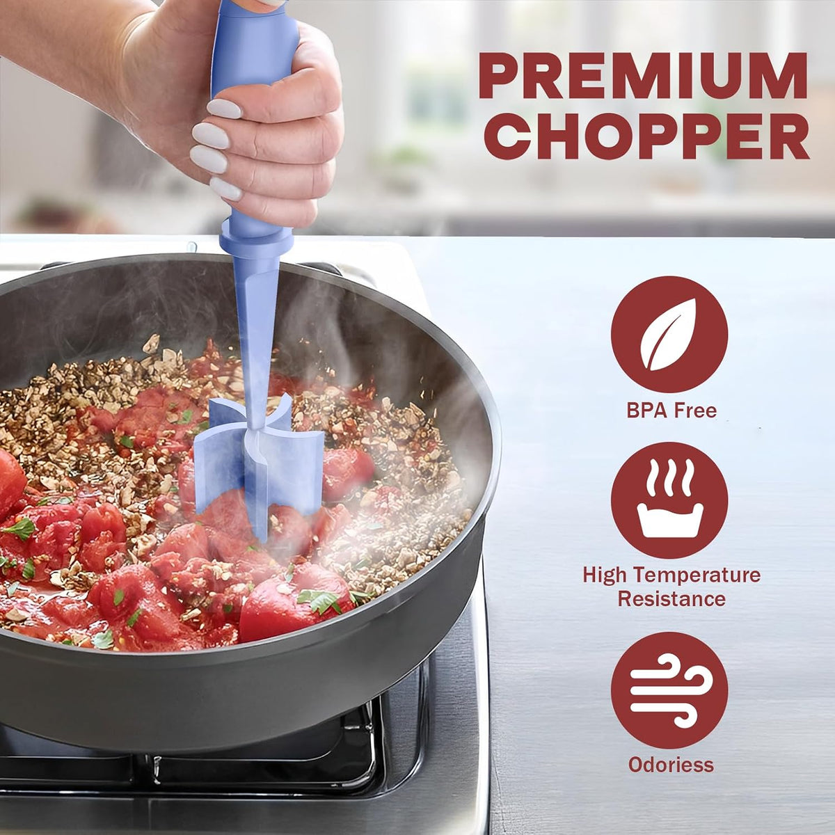 Meat Chopper Hamburger Grinder, Kitchen Smasher for Ground Beef