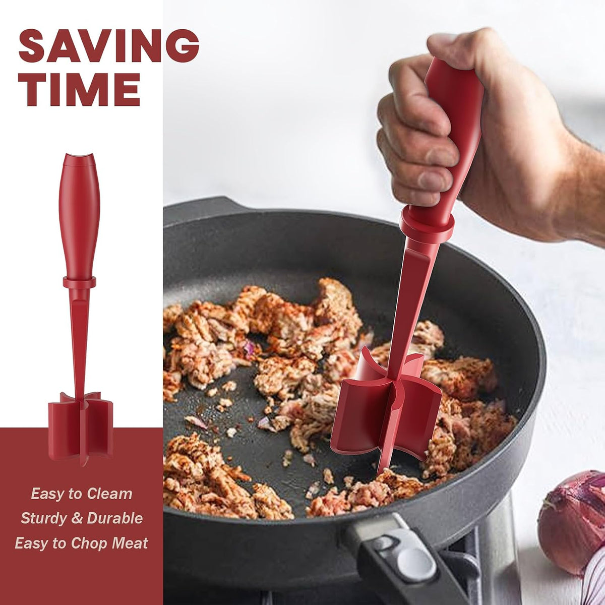 Meat Chopper Hamburger Grinder, Kitchen Smasher for Ground Beef