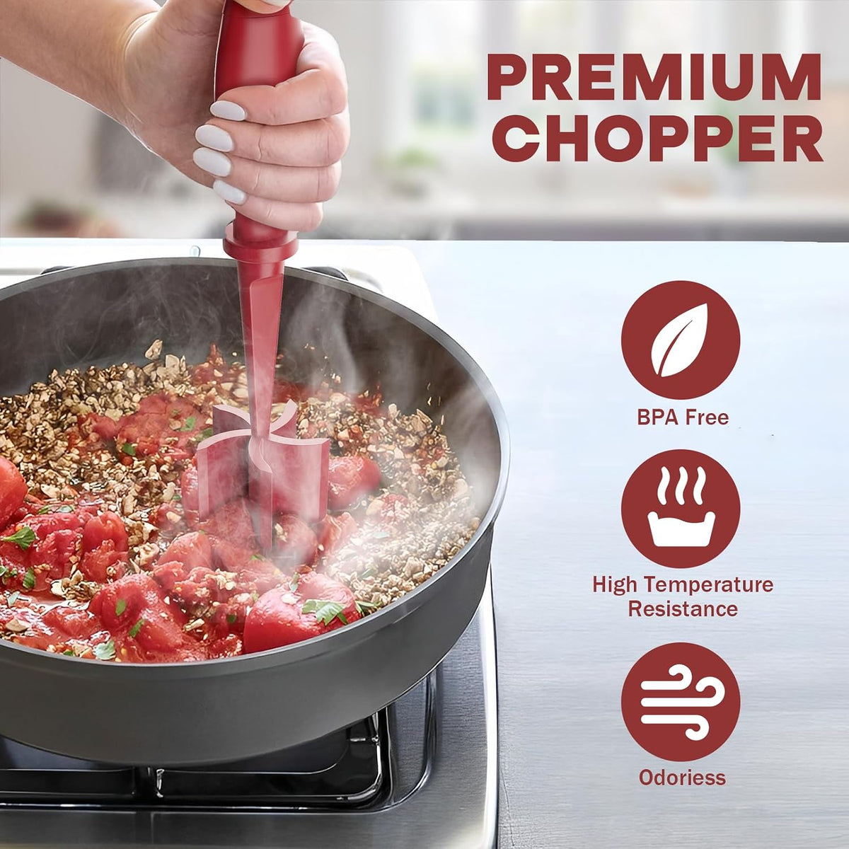 Meat Chopper Hamburger Grinder, Kitchen Smasher for Ground Beef