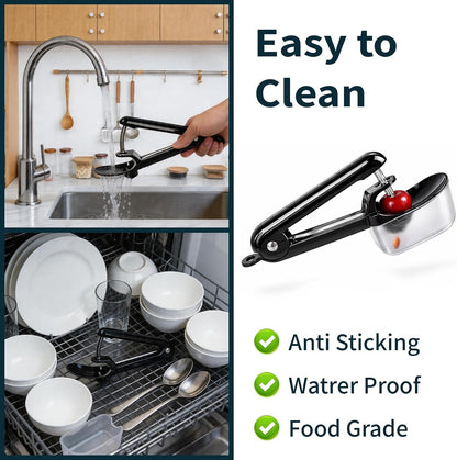 7 in 1 Cherry Pitter Tool for Multiple Cherries Seed Remover Quick and Effortless Removal Suitable for kitchen, Save Time & Space for Making Cherry Jam