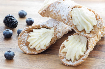 Mini Cannoli Shells | Traditional Sicilian-Style Dessert | Product of Italy | 24 Count | Fill with Cream, Custard, Ricotta Cheese, Pudding, or Ice Cream | 7.76 oz (Pack of 2)