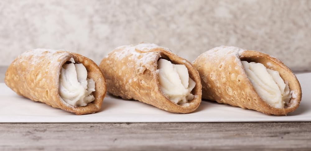 Mini Cannoli Shells | Traditional Sicilian-Style Dessert | Product of Italy | 24 Count | Fill with Cream, Custard, Ricotta Cheese, Pudding, or Ice Cream | 7.76 oz (Pack of 2)