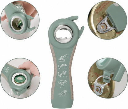 Opener | 5-in-1 Non-Slip Bottle Opener for Weak hands, Seniors with Arthritis and Anyone with Low Strength, featuring a leverage opener, a can opener, and a wine bottle opener