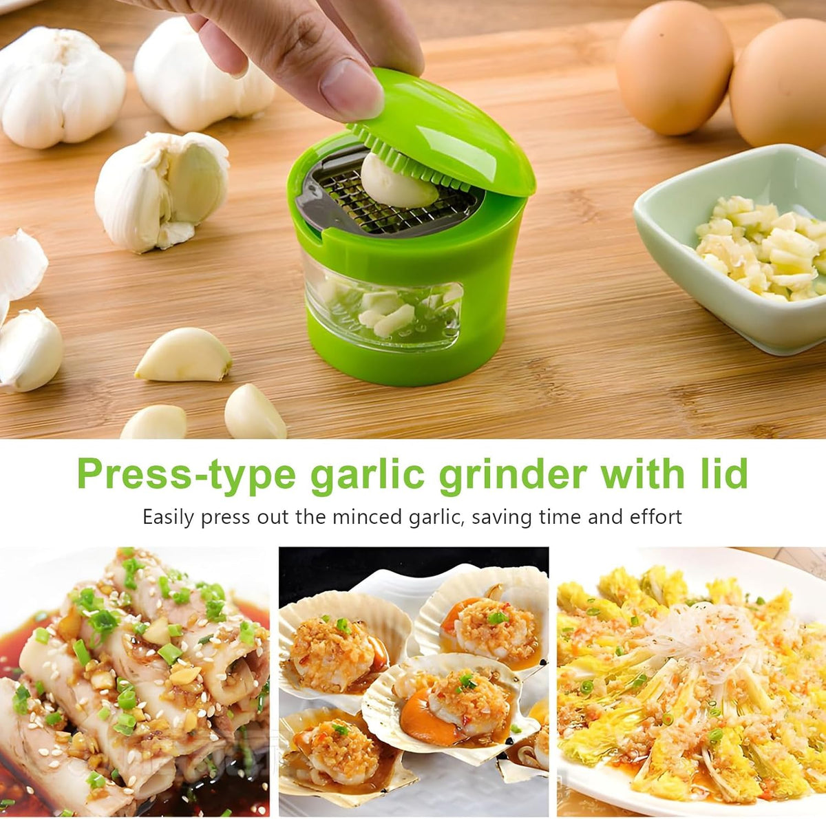 Garlic press; Garlic Presses; garlic crusher; garlic cutter; garlic mincer; garlic chopper; garlic masher; ingredient spice chopper