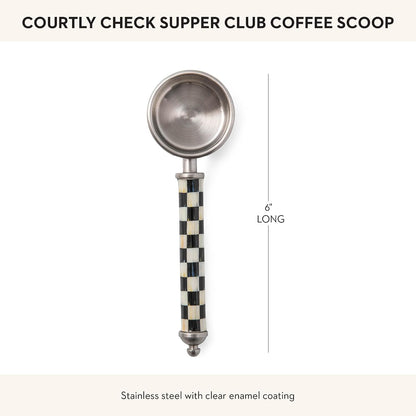 Supper Club Coffee Scoop, Black-and-White Courtly Check