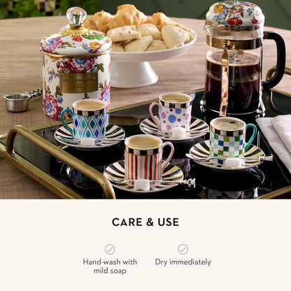 Supper Club Coffee Scoop, Black-and-White Courtly Check