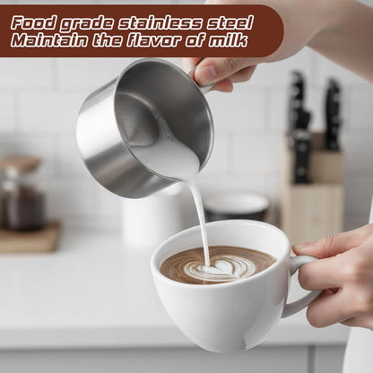 4 Pcs 1/4 Cup Measuring Cup, 60 ml Stainless Steel Measuring Cups Inner Scale Metal Liquid Measure Scoop 2 oz Cups for Coffee, Cooking, Baking, Kitchen Wet and Dry Ingredients, Dishwasher Safe
