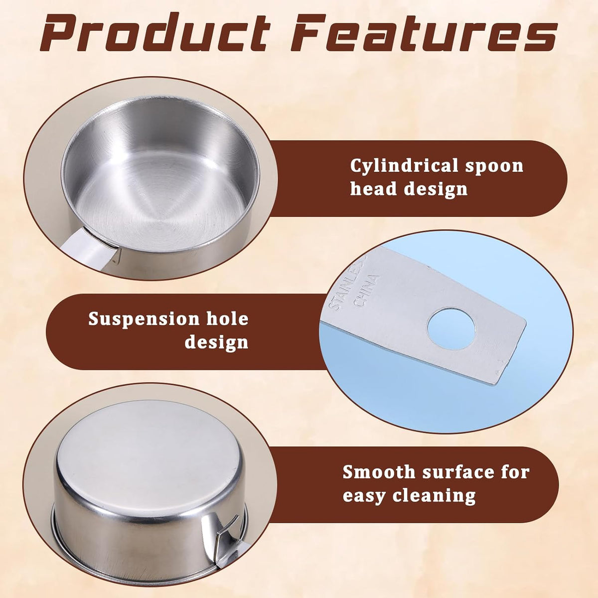4 Pcs 1/4 Cup Measuring Cup, 60 ml Stainless Steel Measuring Cups Inner Scale Metal Liquid Measure Scoop 2 oz Cups for Coffee, Cooking, Baking, Kitchen Wet and Dry Ingredients, Dishwasher Safe