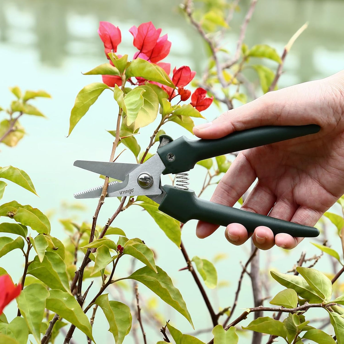 7.5" Professional Pruning Shears Set with Ergonomic Grip Handle