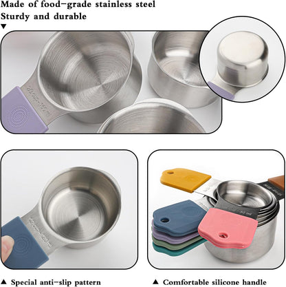 Magnetic Measuring Set of 7 Stainless Steel Magnetic Measuring Cups Set