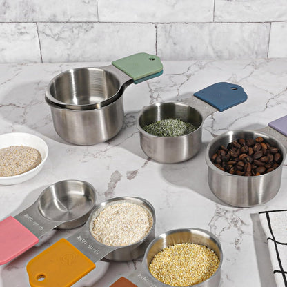 Magnetic Measuring Set of 7 Stainless Steel Magnetic Measuring Cups Set