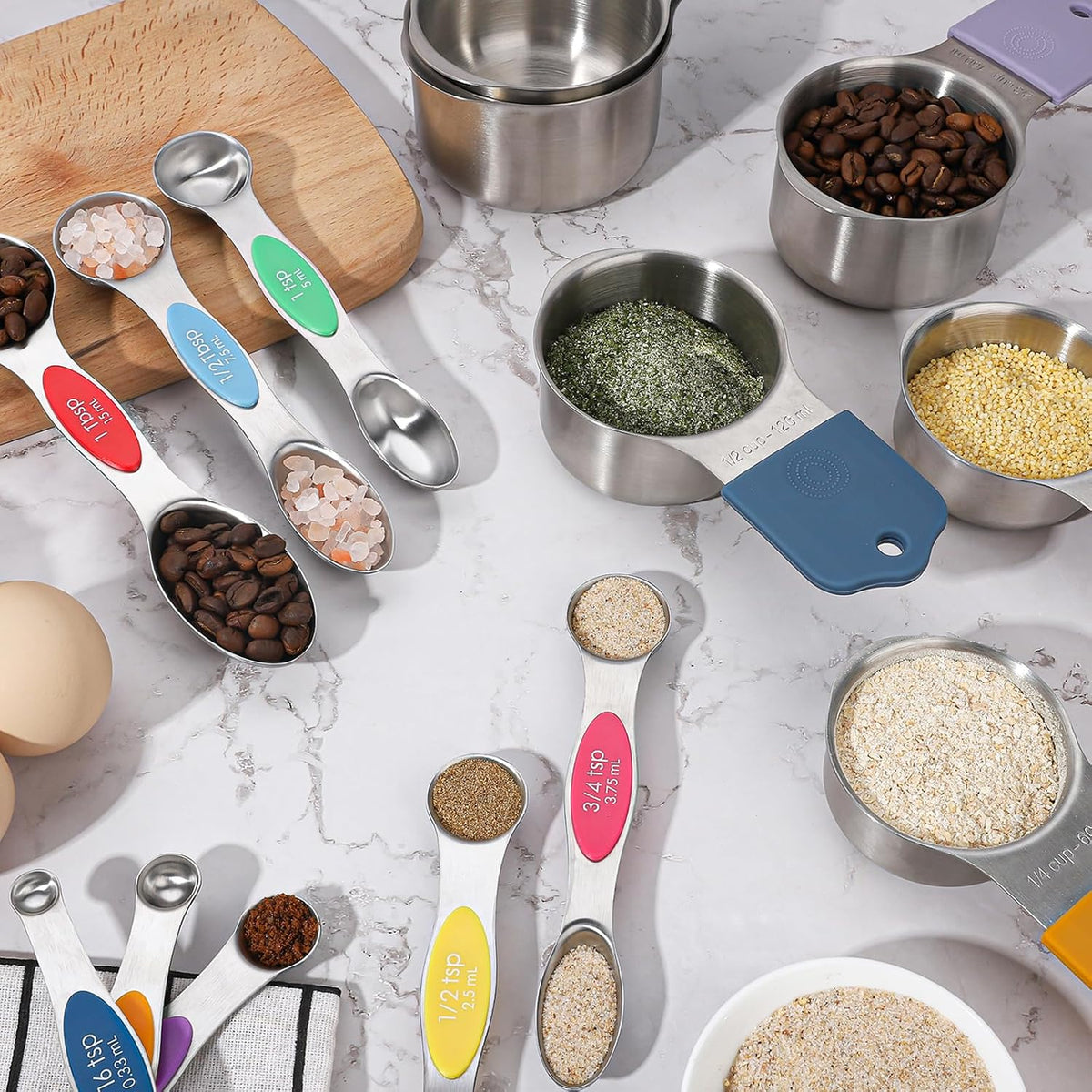 Magnetic Measuring Set of 7 Stainless Steel Magnetic Measuring Cups Set