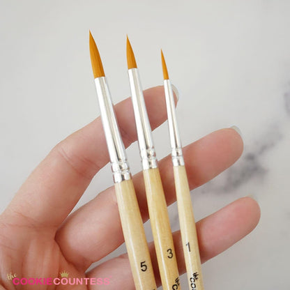 Set of 6 Cookie Decorating Cake Decorating Brushes