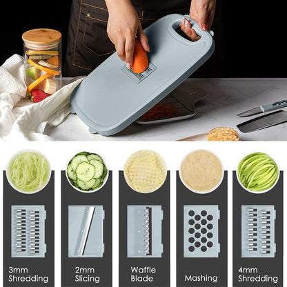Camping Cutting Board, HI NINGER Collapsible Chopping Board with Colander, 9-In-1 Multi Chopping Board Kitchen Vegetable Washing Basket for Camping,Camping Gifts Camping Accessories for RV Campers