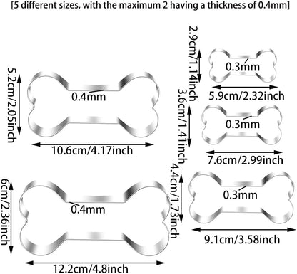 Flower Cookie Cutters Stainless Steel.,5-Pack–2.05"-3.74"