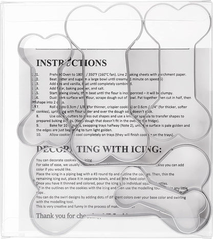 Flower Cookie Cutters Stainless Steel.,5-Pack–2.05"-3.74"