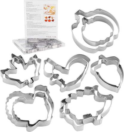 Flower Cookie Cutters Stainless Steel.,5-Pack–2.05"-3.74"