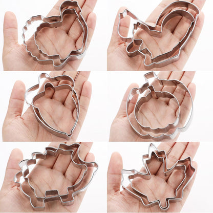 Flower Cookie Cutters Stainless Steel.,5-Pack–2.05"-3.74"