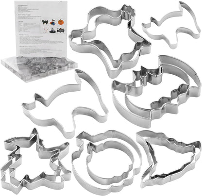 Flower Cookie Cutters Stainless Steel.,5-Pack–2.05"-3.74"
