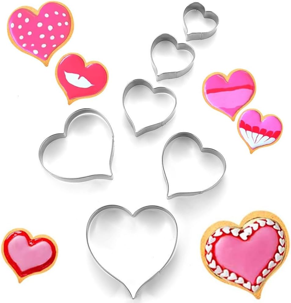 Flower Cookie Cutters Stainless Steel.,5-Pack–2.05"-3.74"