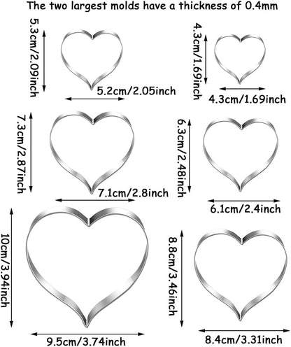 Flower Cookie Cutters Stainless Steel.,5-Pack–2.05"-3.74"
