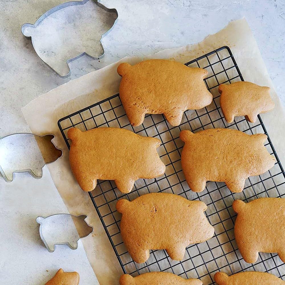 Flower Cookie Cutters Stainless Steel.,5-Pack–2.05"-3.74"