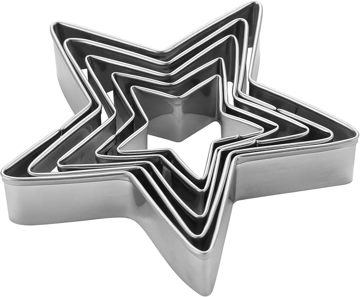 Flower Cookie Cutters Stainless Steel.,5-Pack–2.05"-3.74"