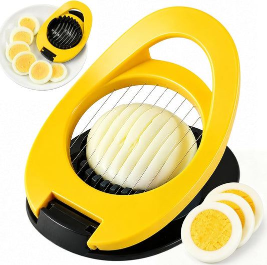 Egg Slicer, Stainless Steel Wire Egg Cutter | For Hard Boiled Eggs, Egg Salad Maker, For Avocado, Strawberry, Kiwi Fruit, Kitchen Gadget