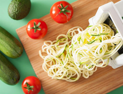 7-Blade Vegetable Slicer, Strongest-and-Heaviest Spiral Slicer, Best Veggie Pasta Spaghetti Maker for Keto/Paleo/Non-Gluten, Comes with 4 Recipe Ebooks