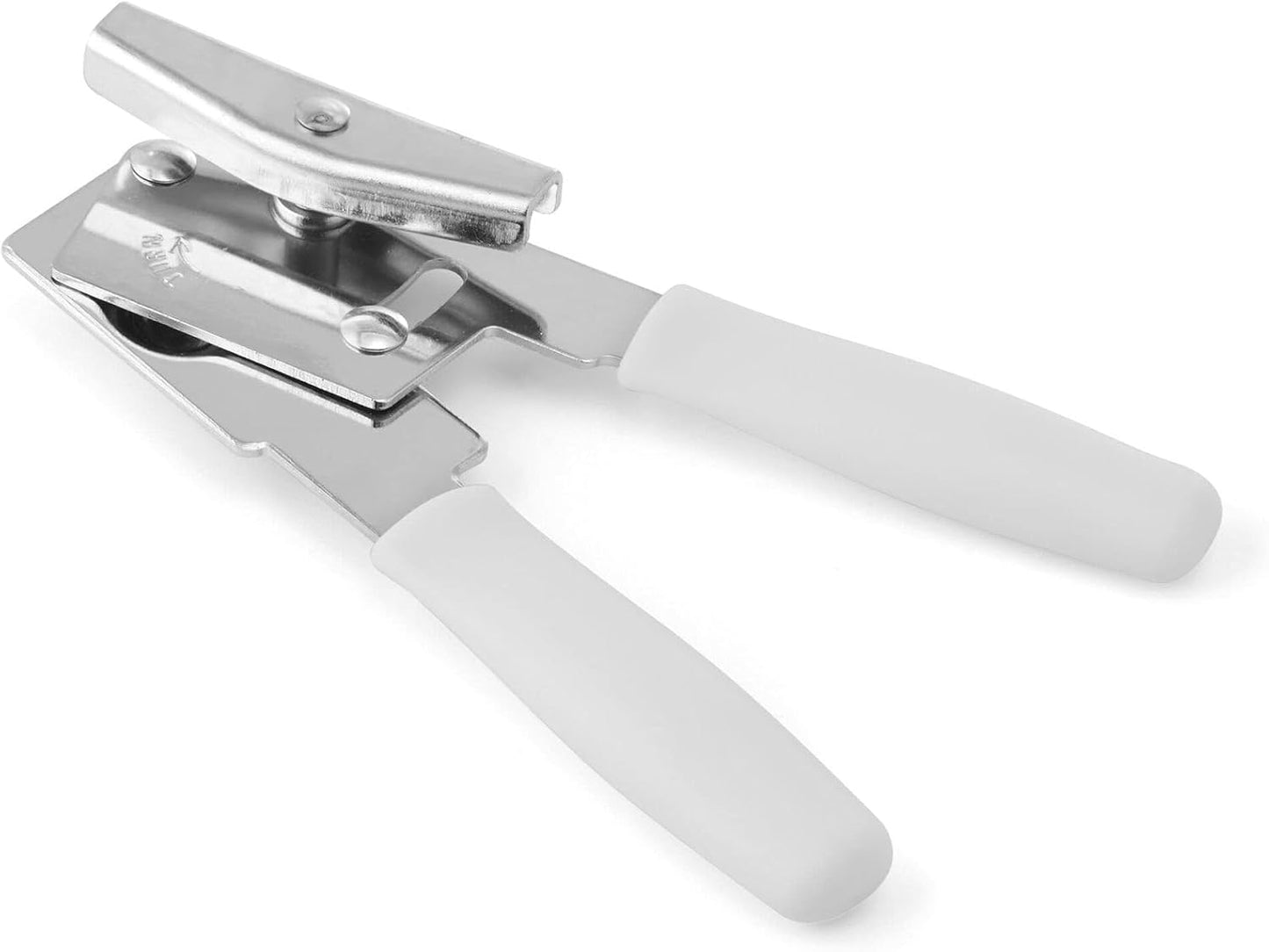 Can Opener Manual, Smooth Edge Handheld Can Opener for Kitchen, Durable Gear Drive Mechanism, Comfortable Grip Handle, Easy Turn Knob - Compact Design for Home and Camping Use