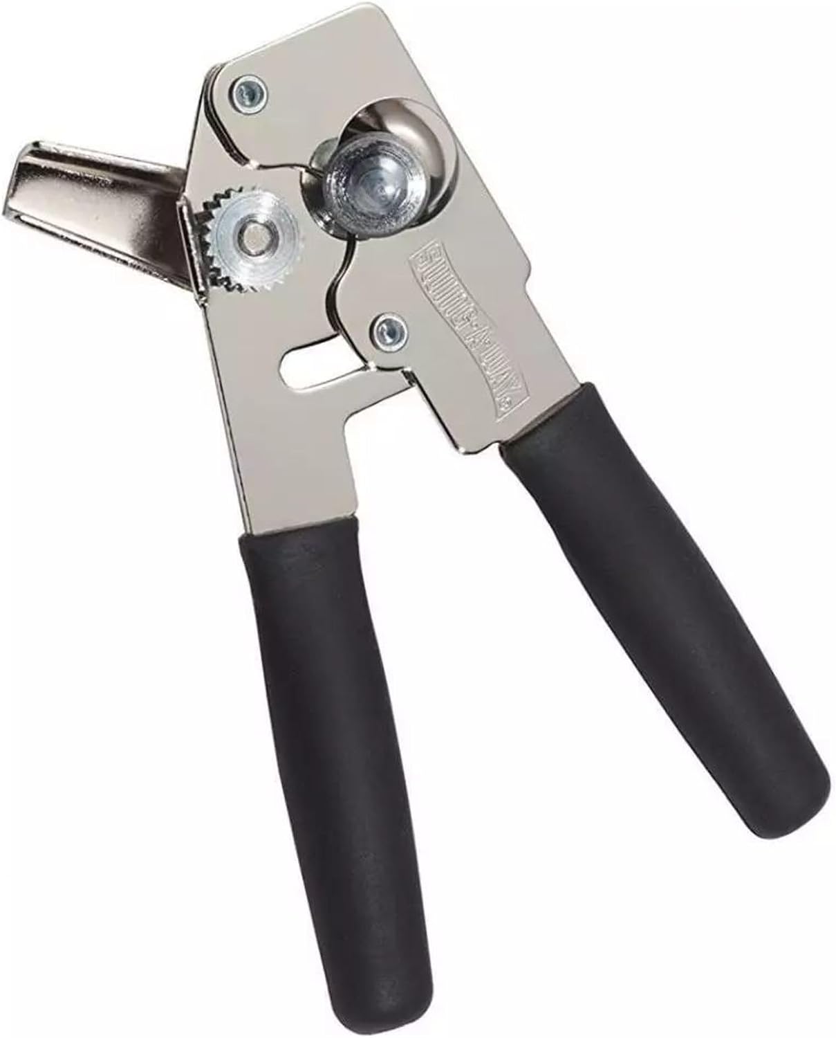 Can Opener Manual, Smooth Edge Handheld Can Opener for Kitchen, Durable Gear Drive Mechanism, Comfortable Grip Handle, Easy Turn Knob - Compact Design for Home and Camping Use