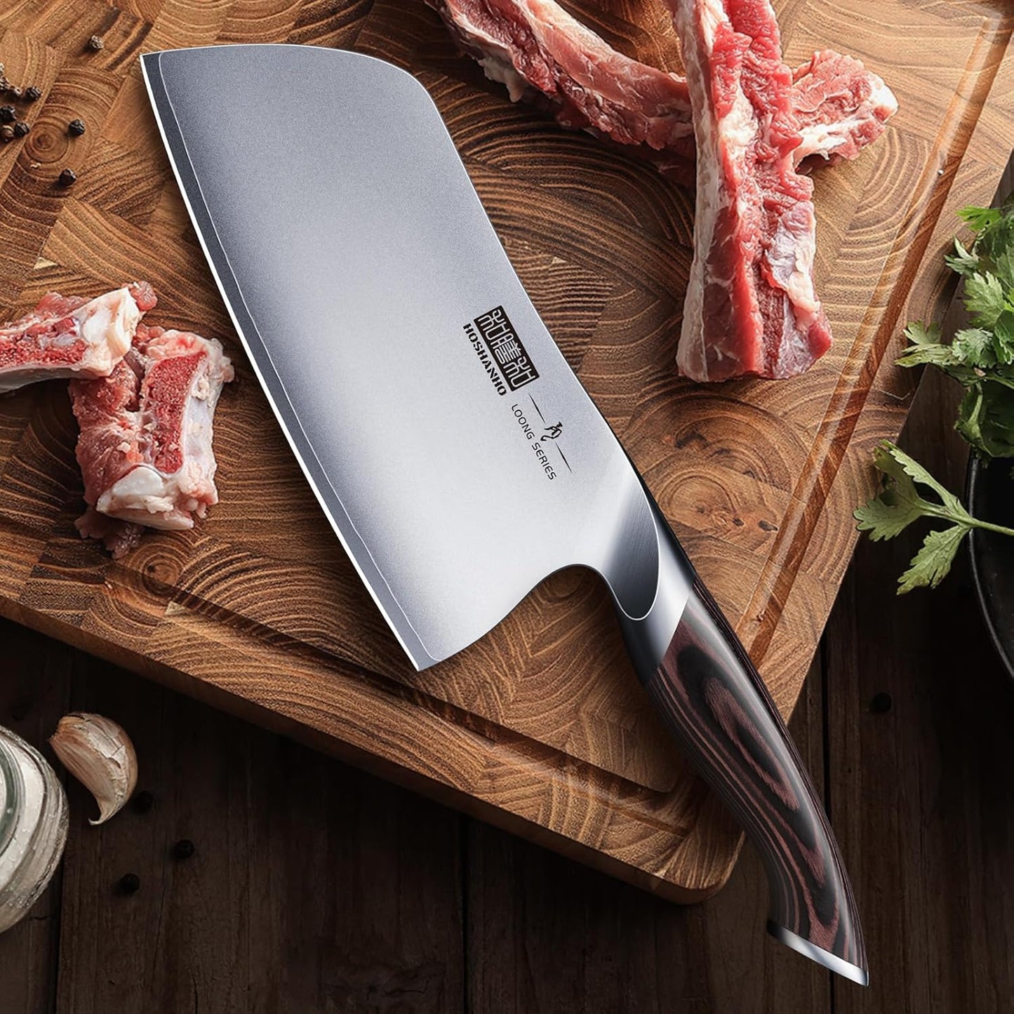 Cleaver Knife 7 Inch, Ultra Sharp Vegetable Meat Chopper Knife | Japanese High Carbon Steel Chopper Butcher Knife, Multifunction Cooking Knife for Home Kitchen and Restaurant