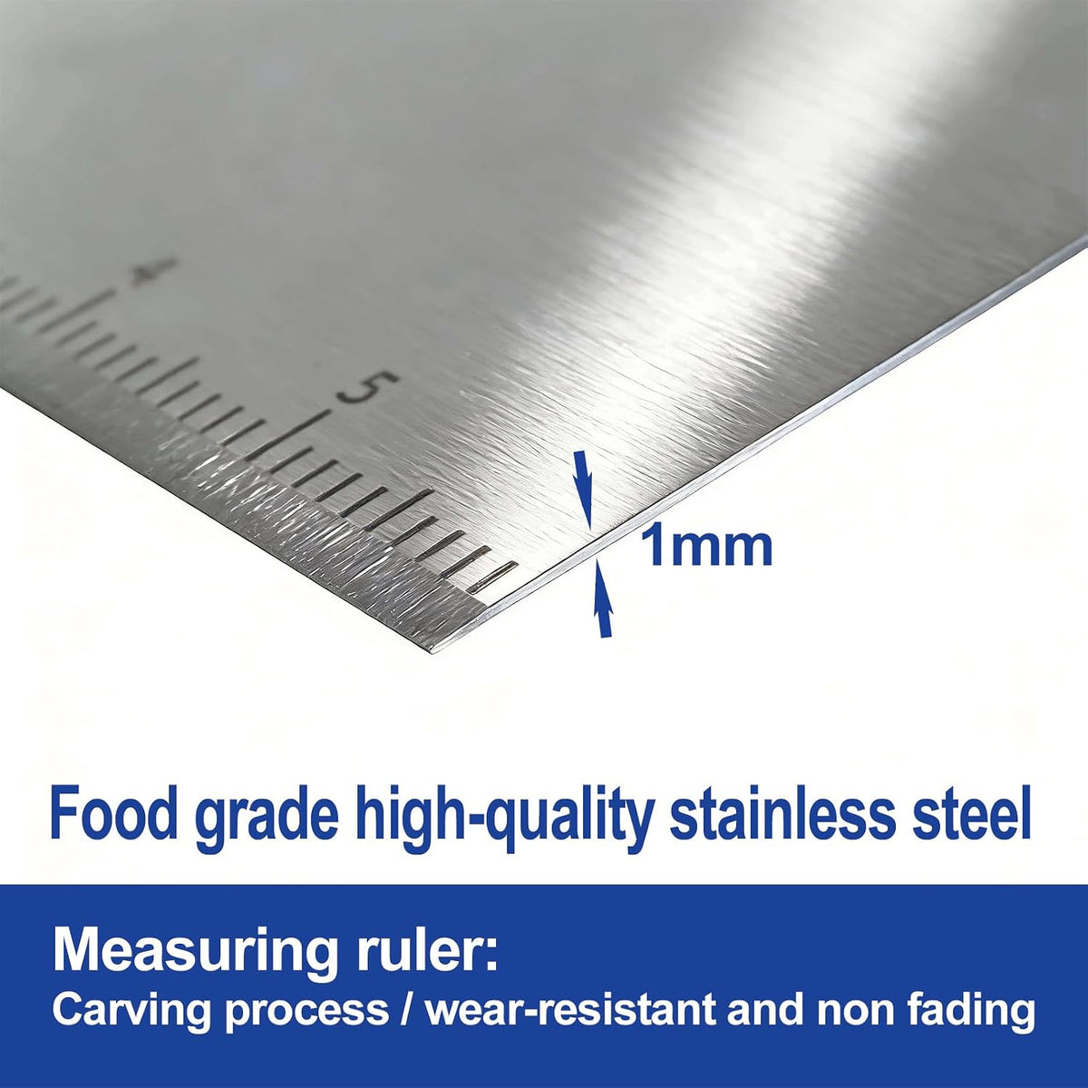 Professional Dough Cutter & Bench Scraper - Ultimate Dough Scraper Tool with Stainless Steel Blade & Wood Handle (2)