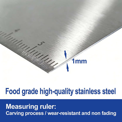 Professional Dough Cutter & Bench Scraper - Ultimate Dough Scraper Tool with Stainless Steel Blade & Wood Handle (2)
