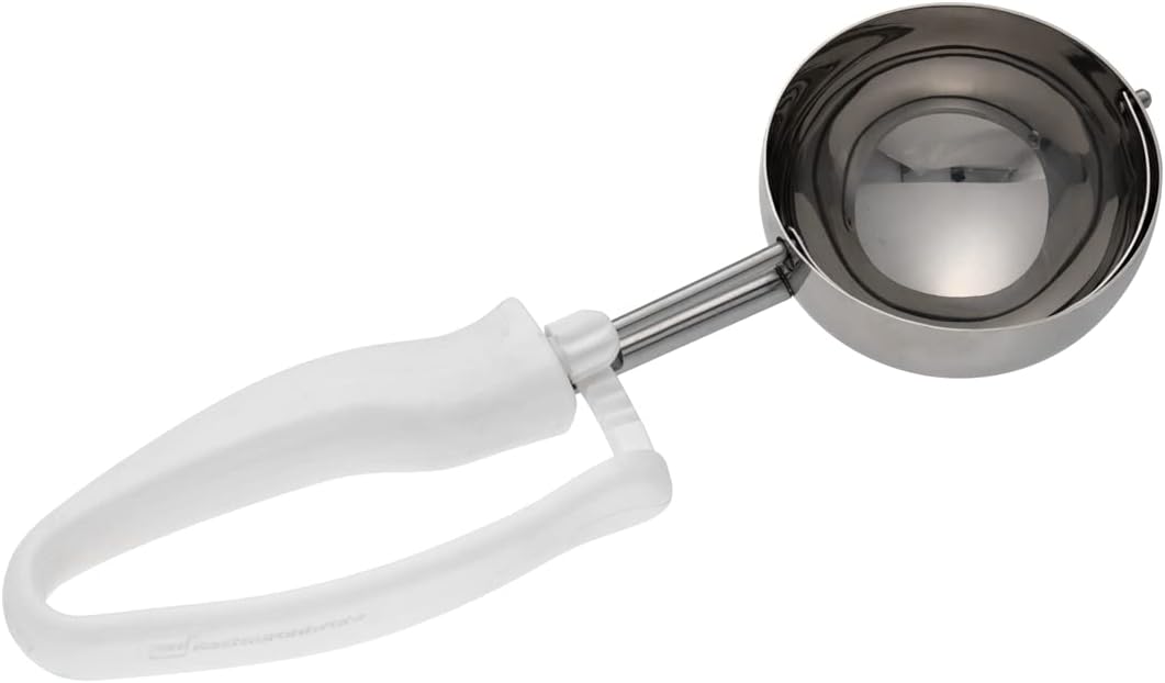 Ice Cream Scoop 1 Case 1.4 oz Stainless Steel Portioner Commercial Kitchen Tool Comfortable Grip Dishwasher-Safe Ambidextrous Handle