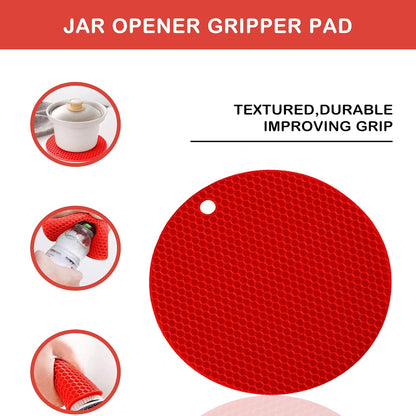 Jar Opener for Weak Hands, Seniors with Arthritis, 5 in 1 Multi Function Bottle Opener Lid Opener For Arthritic Hands with Non Slip Rubber Jar opener Gripper Pad and Corkscrew Wine Opener(BLUE)