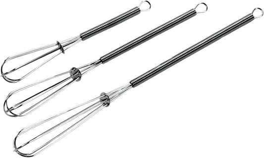 Classic Mini Sturdy Whisk, 5.5, 7, and 9 inch 3 piece set, Chrome