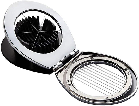 Egg Slicer Egg Cutter Egg Wedger For Hard Boiled Eggs,Stainless Steel Wire with 3 Slicing Styles Silver&Black