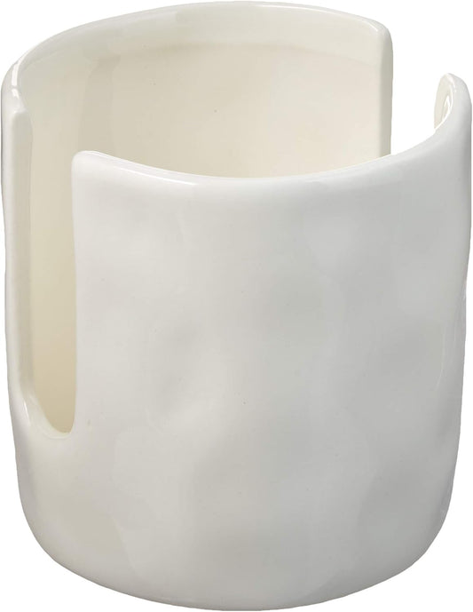 Kitchen Dish Sponge Holder Caddy, Off White