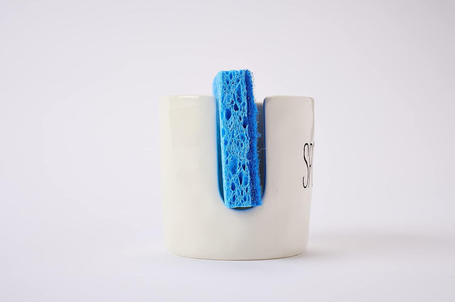 Kitchen Dish Sponge Holder Caddy, Off White