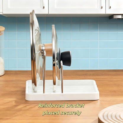 Spoon Rest & Pot Lid Holder - 2-in-1 Kitchen Cooking Tool Rack for Counter & Stove Top - Lid Holder While Cooking, Multifunctional Organizer