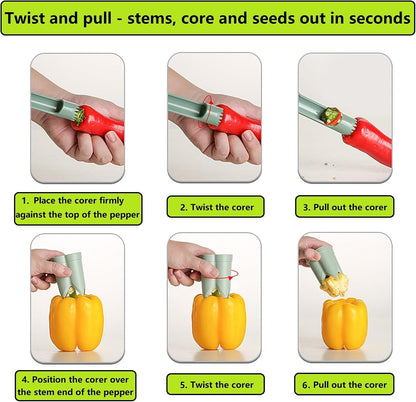 New Upgrade Deseeder for Pepper,Tomato,Apple-Efficient Kitchen Prep Tool